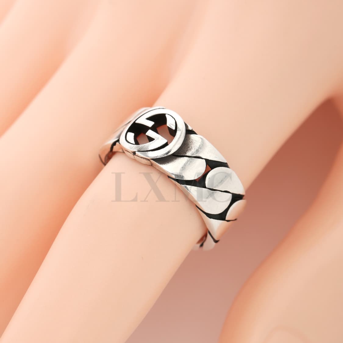 구찌 실버반지 인터로킹 G와이드링 8MM 실버링 21호 661515 상품이미지9
