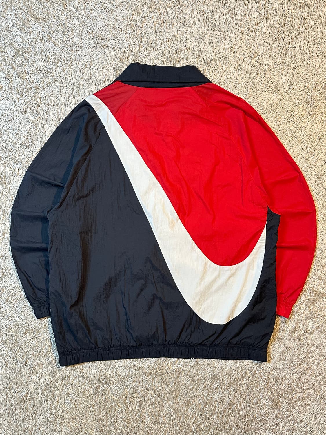 나이키 NIKE 빅스우시 우븐 배색 바람막이 자켓 검빨 상품이미지3