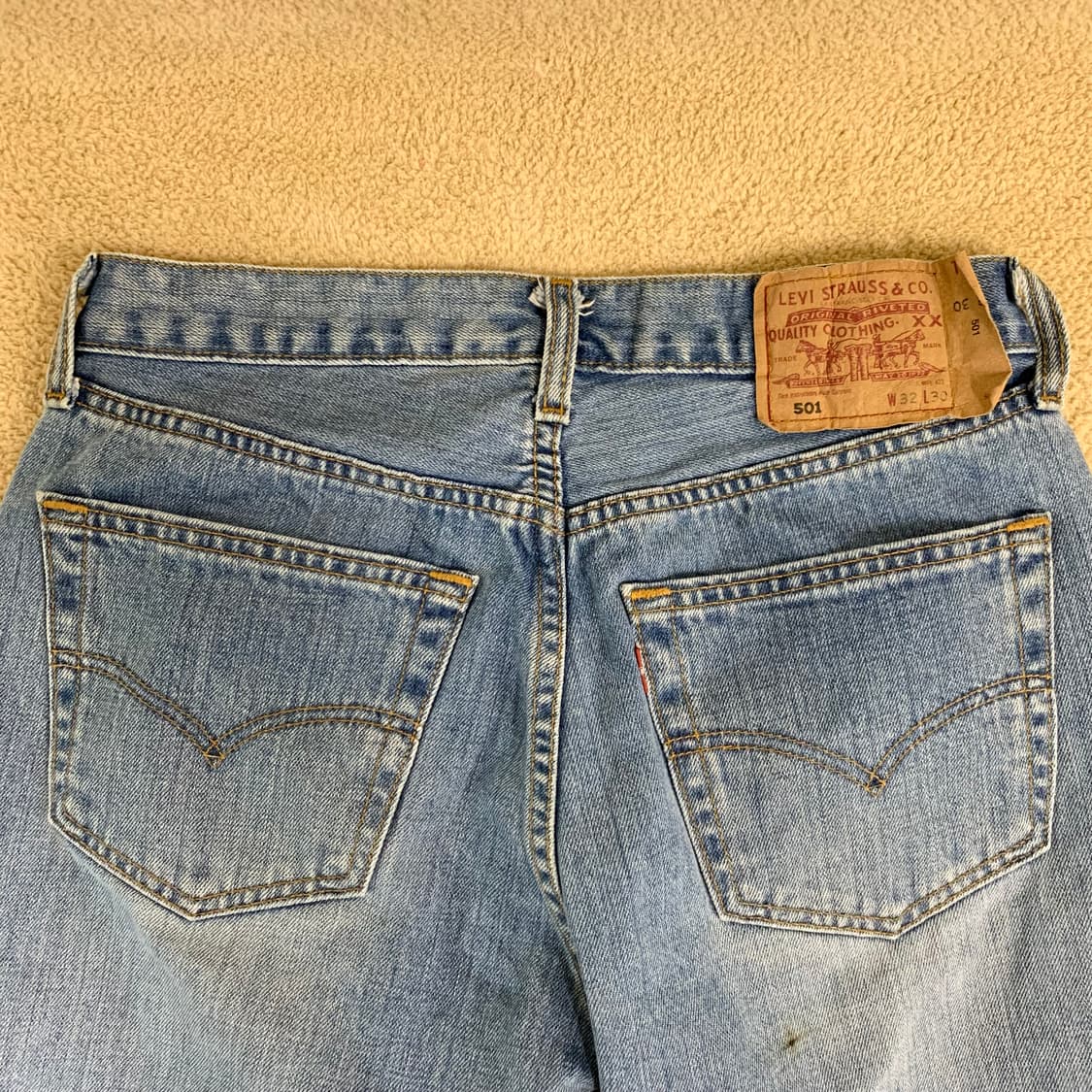 빈티지 리바이스 501 워싱 데님팬츠(29사이즈) 남자청바지 연중청 상품이미지5