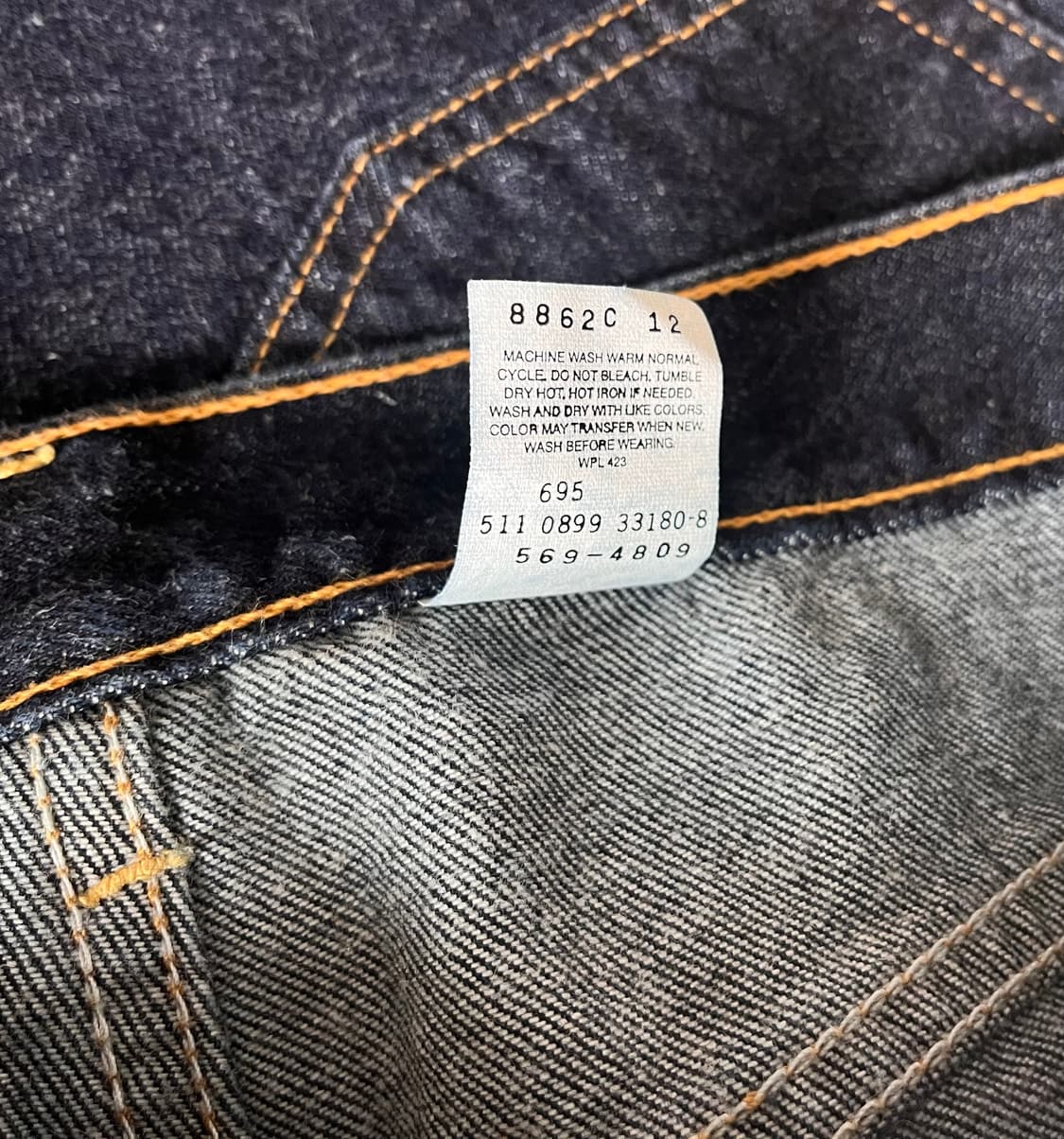 90s 리바이스 569 라지 스트레이트 인디고 상품이미지6