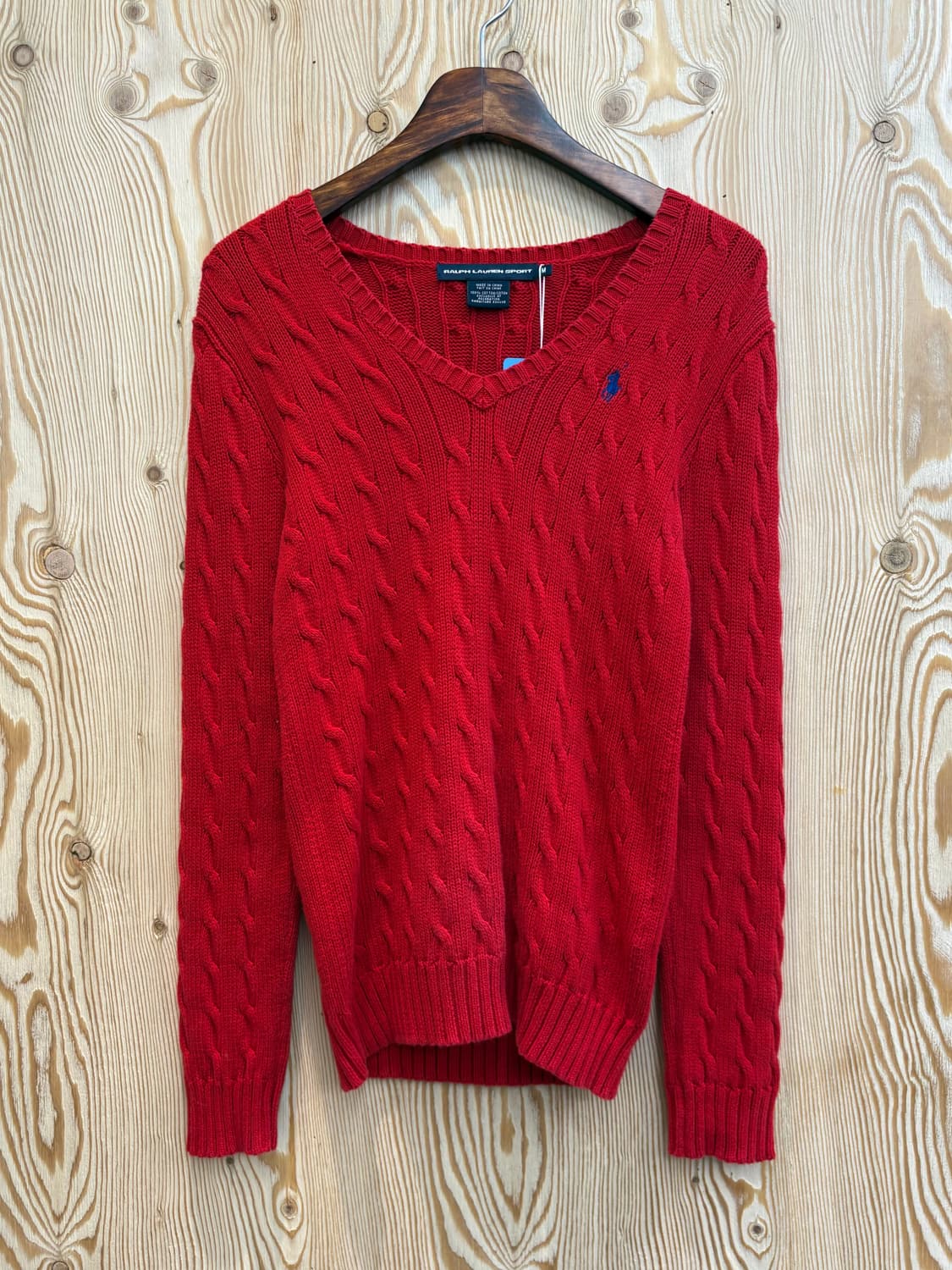 랄프로렌 스포츠 브이넥 케이블 니트 상품이미지1