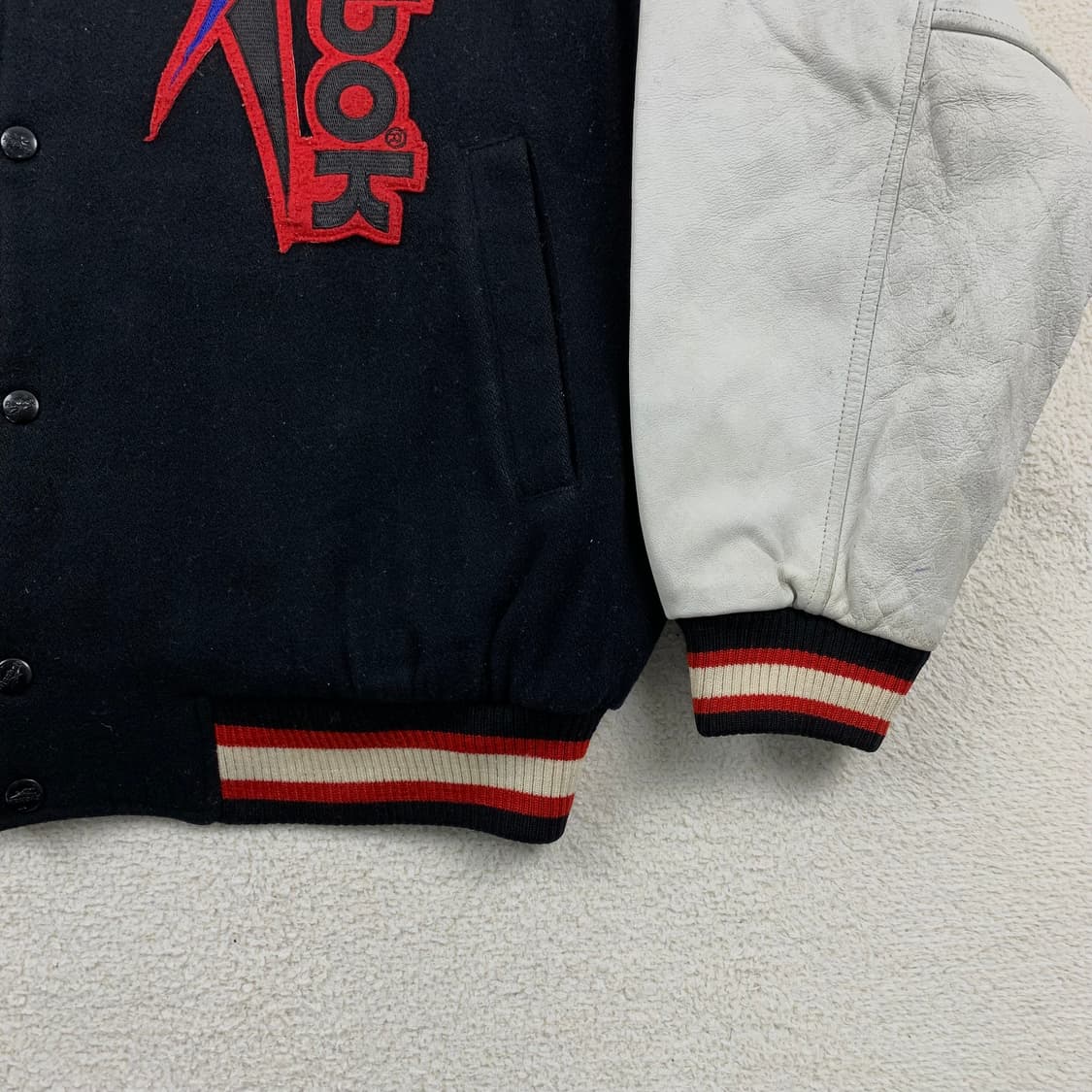 90‘s 리복 시카고 화이트삭스 프랭크 토마스 기념 바시티 자켓 상품이미지6