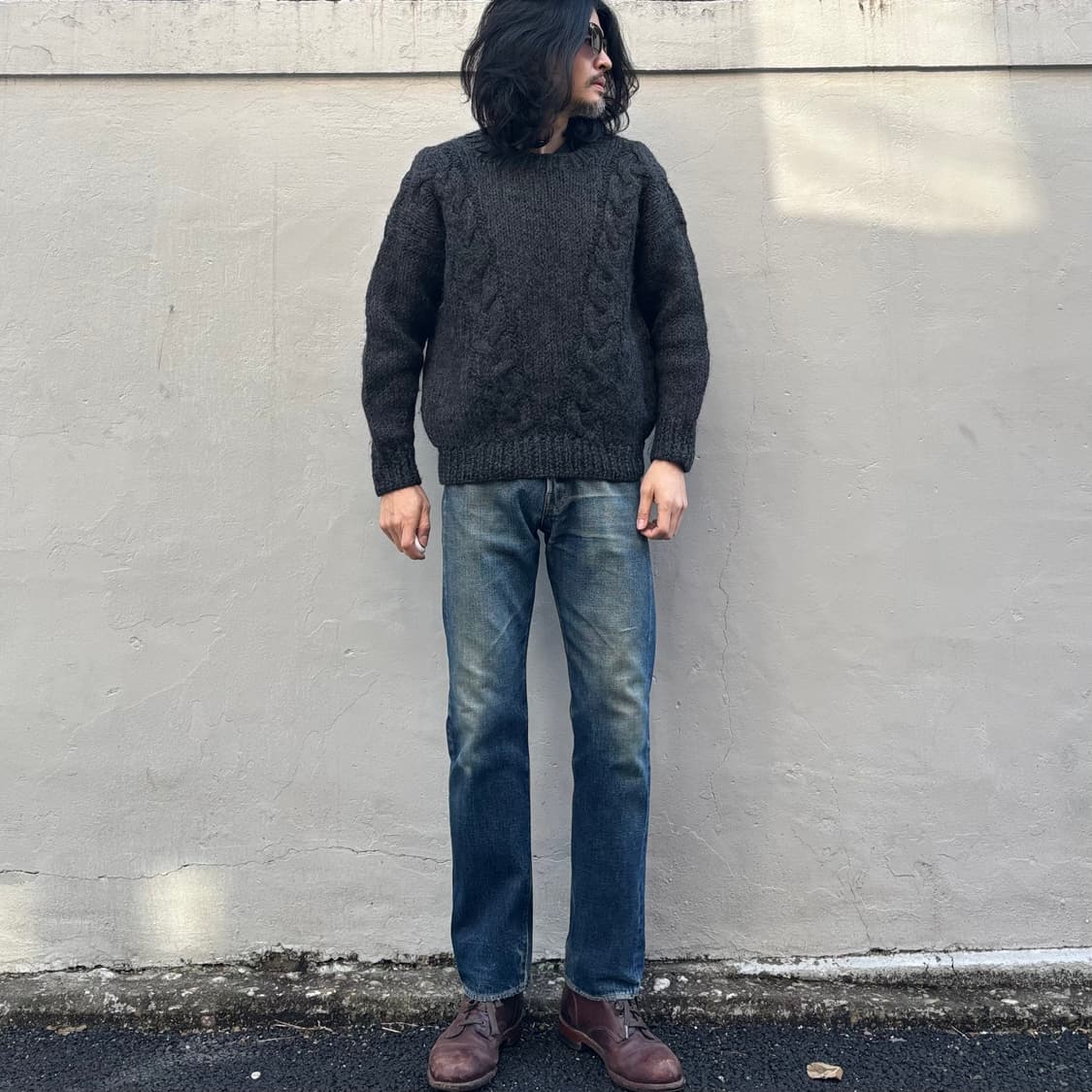 올드 케이블 울 스웨터 상품이미지9