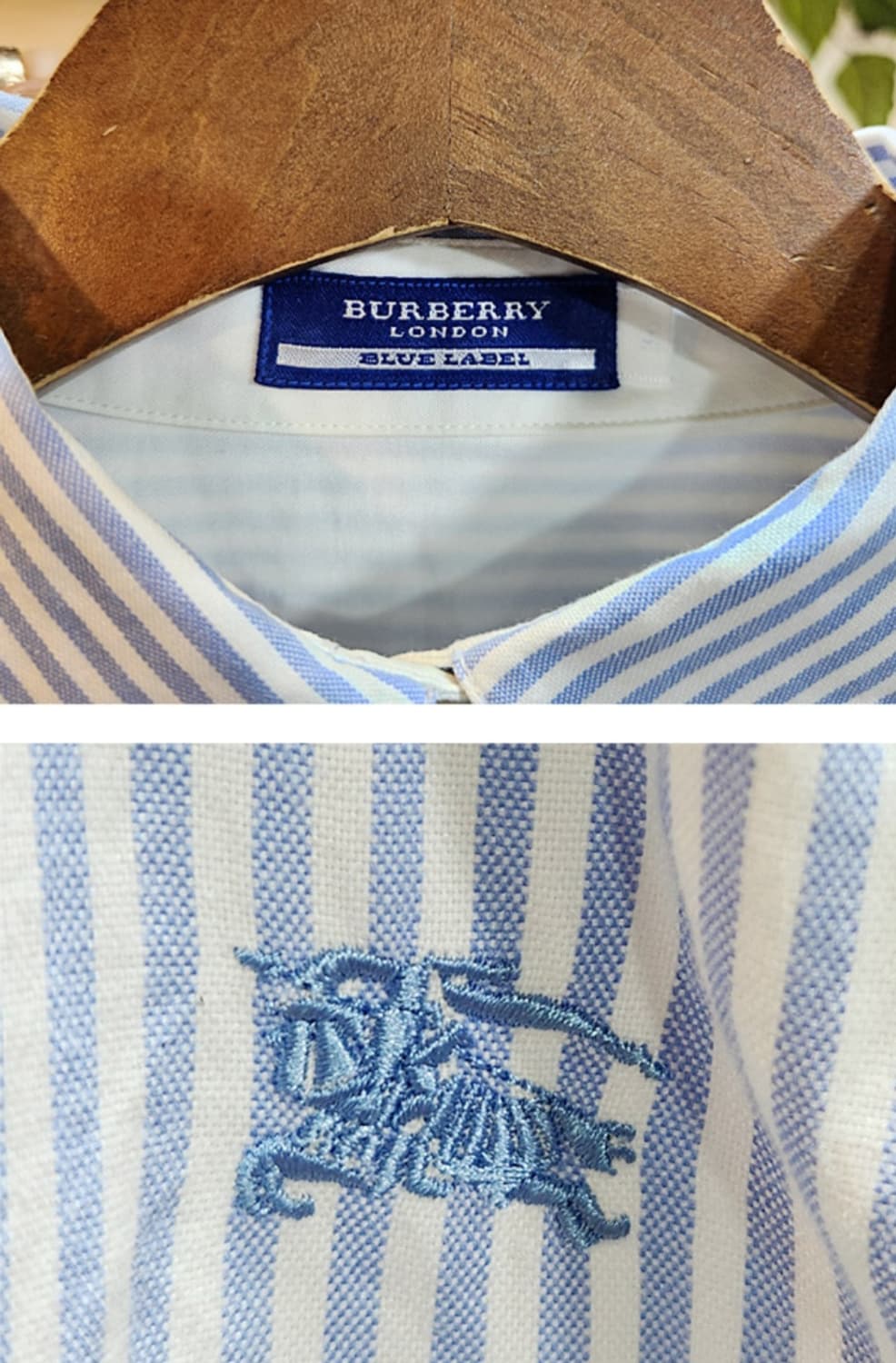 BURBERRY 버버리 런던 블루라벨 스트라이프 카라 셔츠 상품이미지3