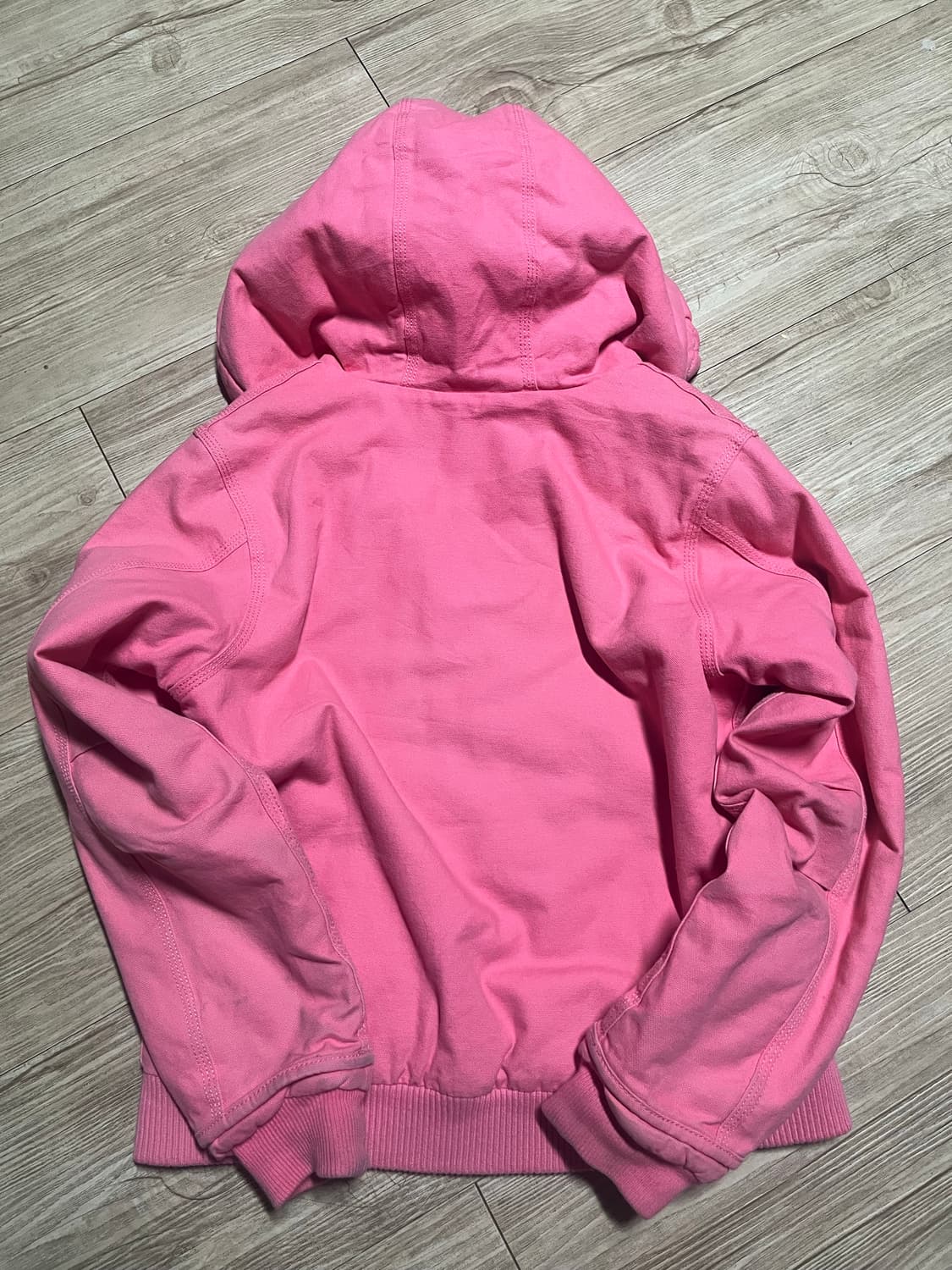 빈티지 칼하트 후드워크자켓 베이비핑크 상품이미지2