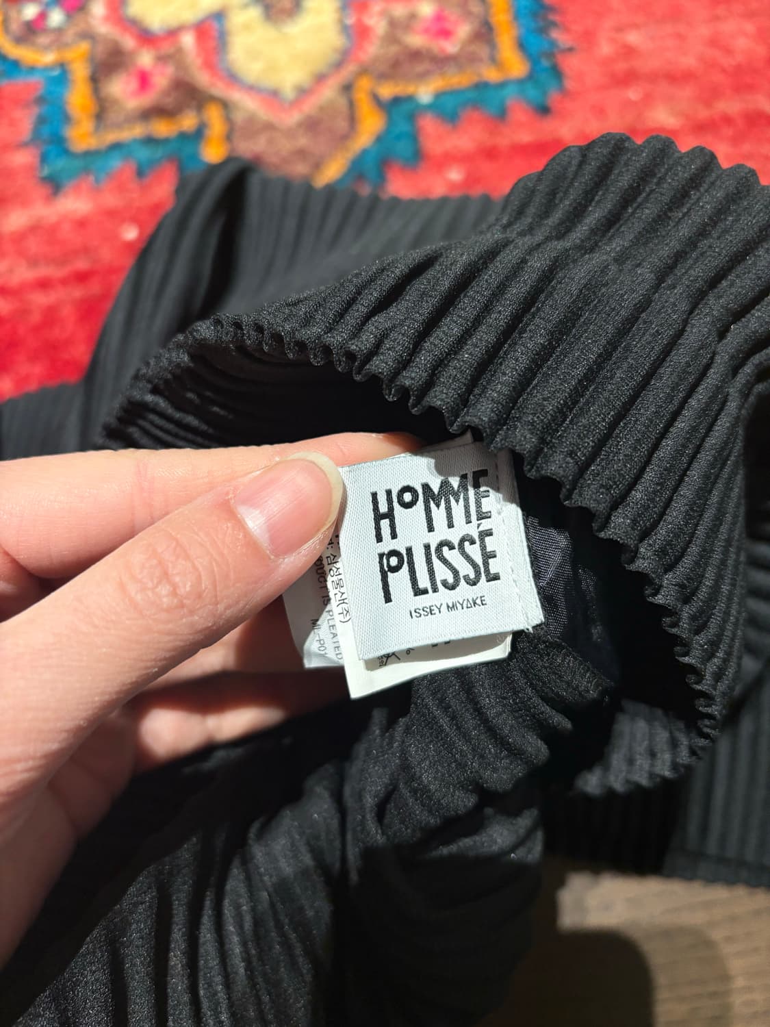 옴므플리세 9부 와이드 팬츠 블랙 3 상품이미지2