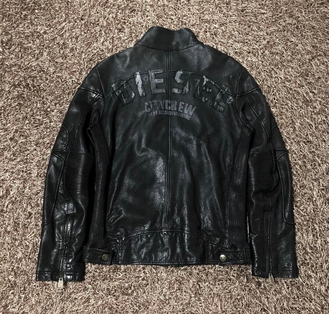 디젤 모토사이클 소가죽 바이커 레더 자켓 상품이미지4