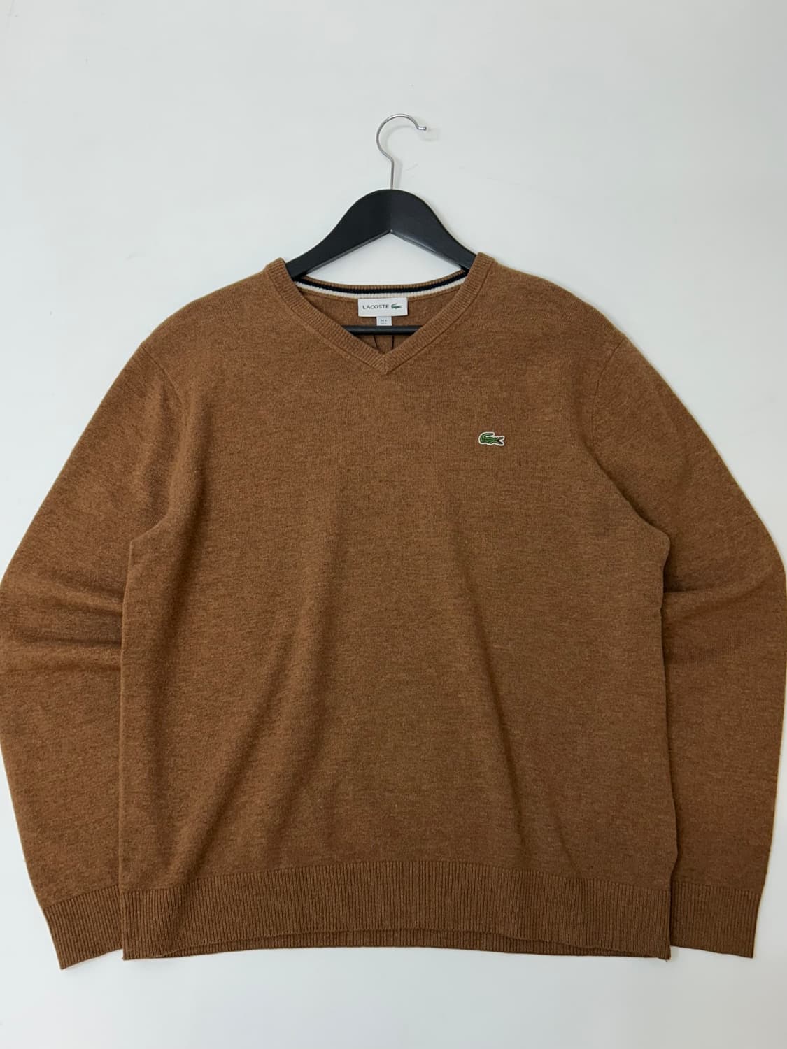 Lacoste 라코스테 브라운 V넥 울 니트 상품이미지2