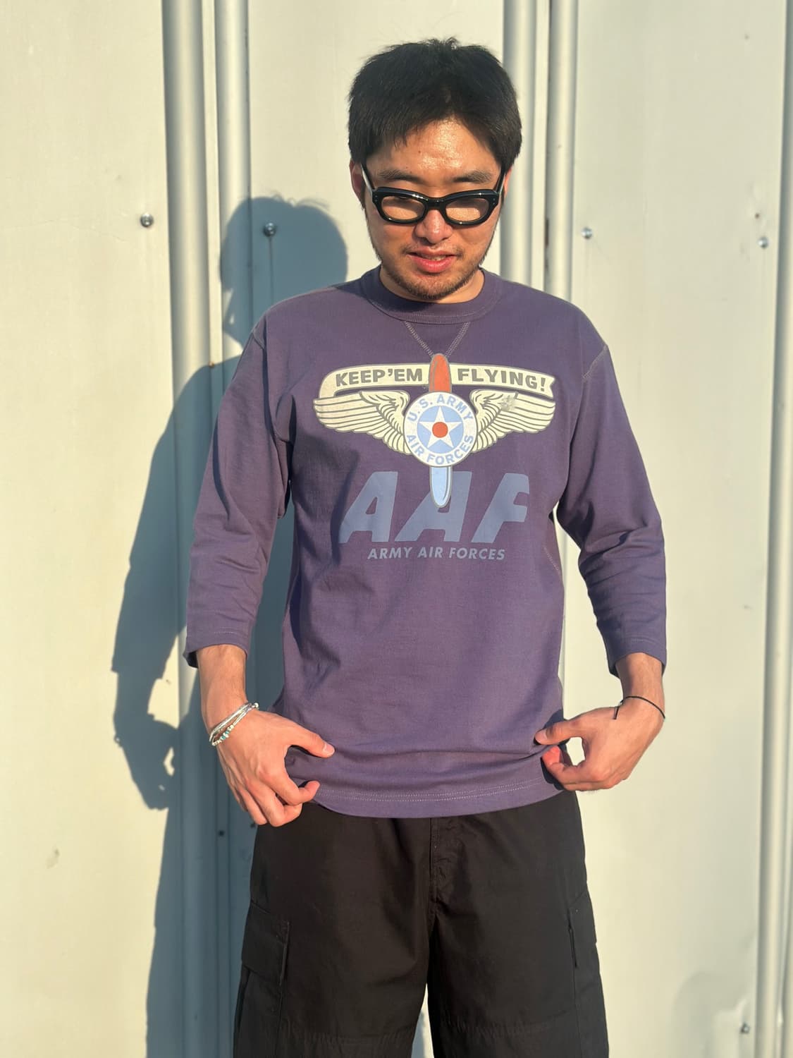 [M] 토이즈 맥코이 맥힐 AAF 밀리터리 7부 티셔츠 상품이미지4