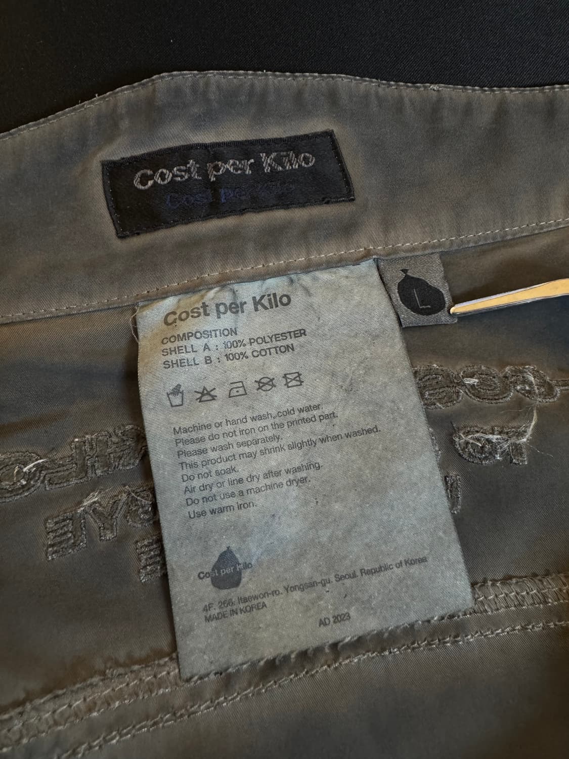 (L)코스트퍼킬로 V3 MOTOR PANTS 더티 그레이 상품이미지4