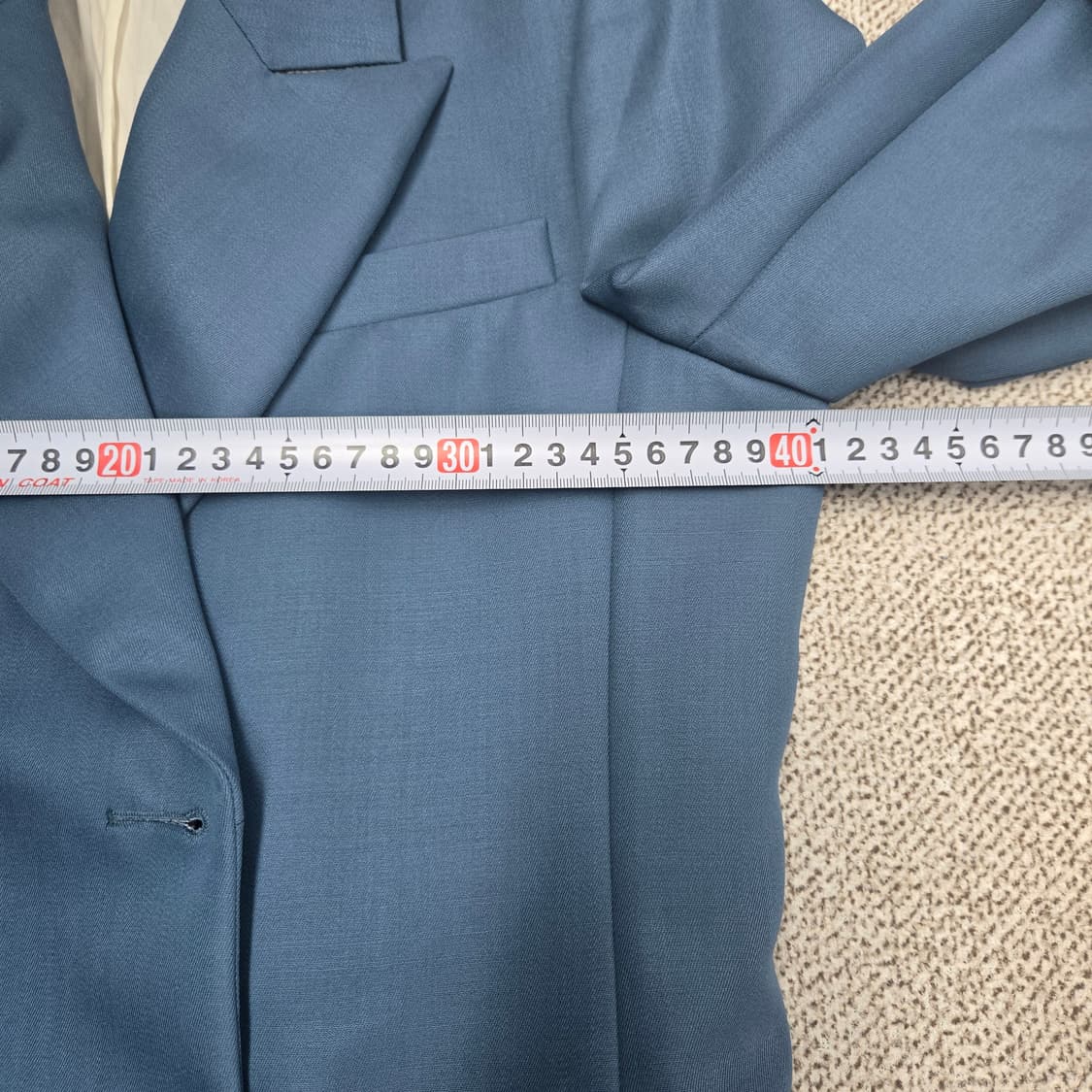 0828 미샤 모헤어 블랜딩더블 버튼 롱 코트 블루 55 상품이미지7