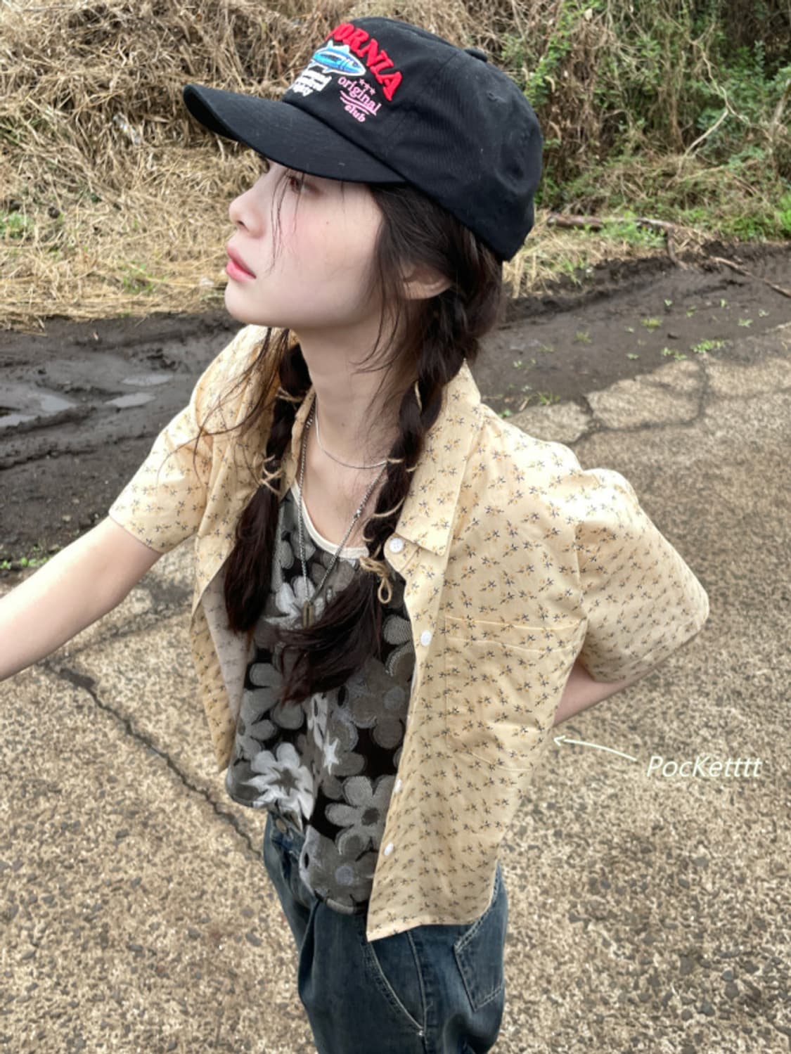 김아홉 lemon flower half shirt 셔츠 상품이미지2