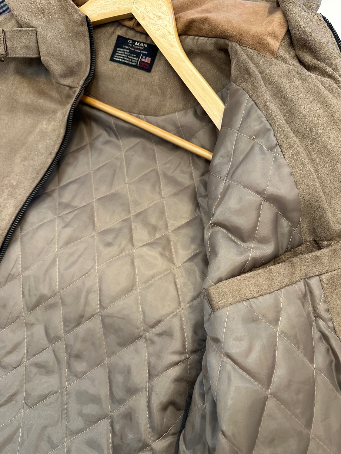 g-man authentic 스웨이드 후드 점퍼 자켓 상품이미지5