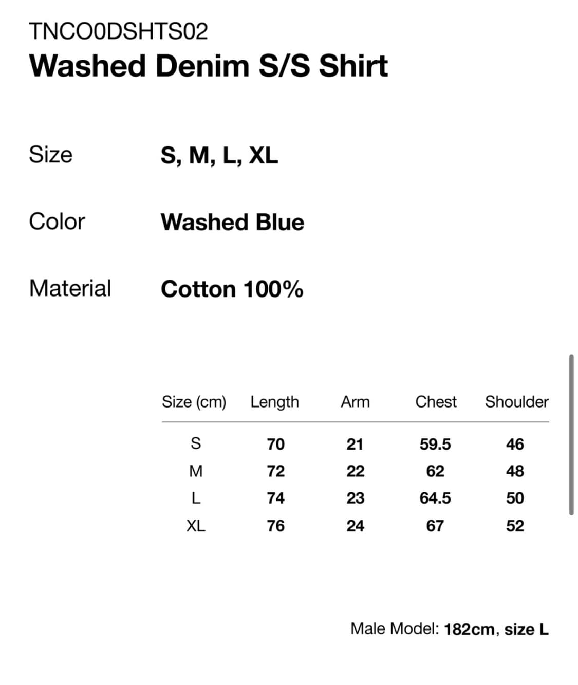 디스이즈네버댓 Washed Denim S/S Shirt Washed Bl 상품이미지4