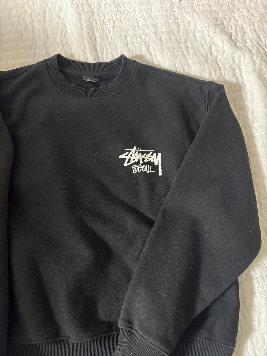 스투시 서울 크루넥 맨투맨 블랙 S 상품이미지4