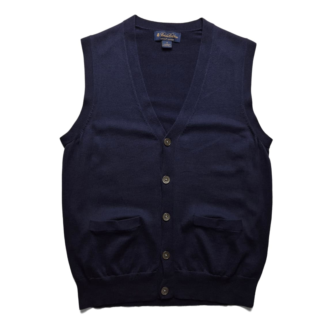 [S] 브룩스브라더스 수피마코튼 버튼 니트베스트 상품이미지2