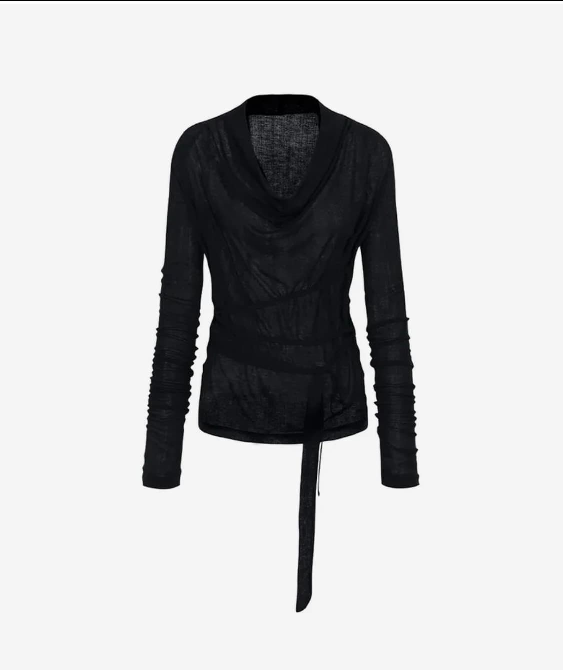 페인오어플레져 LILY COWL RIBBON TOP black 상품이미지2