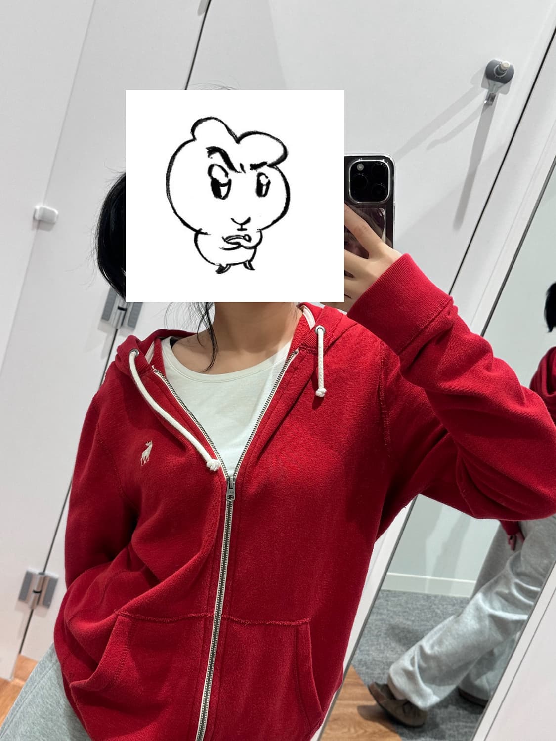 아베크롬비 레드 후드집업 상품이미지1