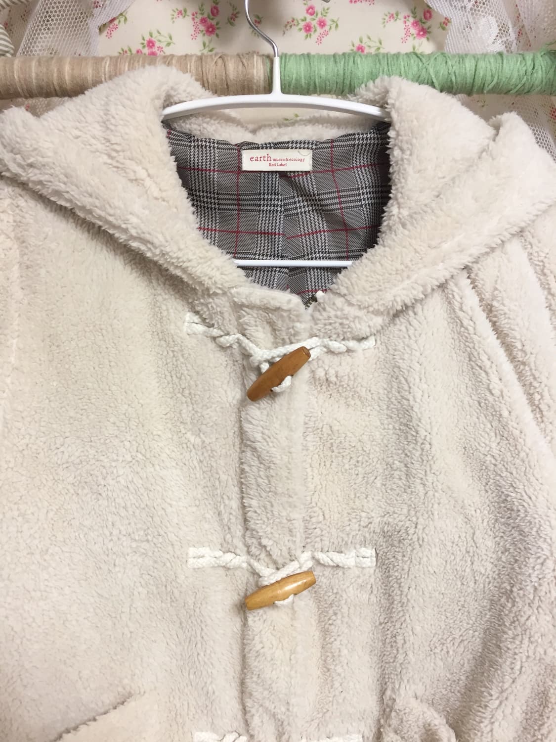 빈티지 어스뮤직 레드라벨 떡볶이 양털 후드집업 상품이미지4