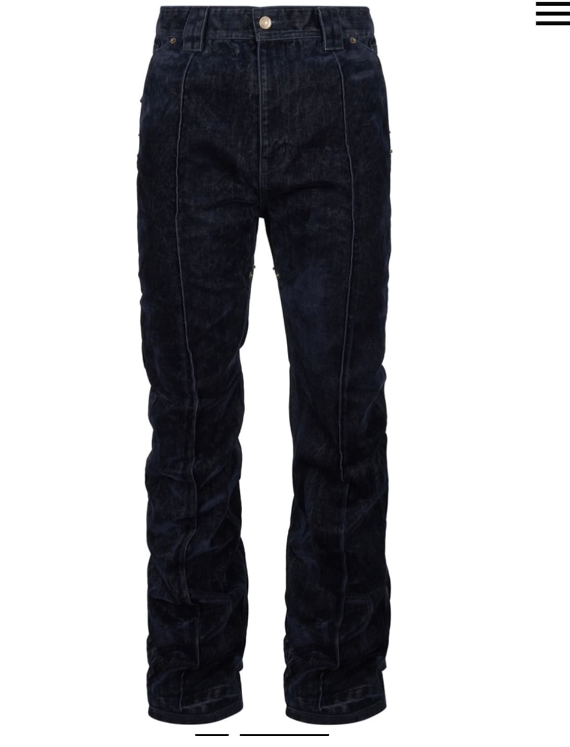 Lecyto 트랜스퍼 벨벳 데님 L 새상품 상품이미지4