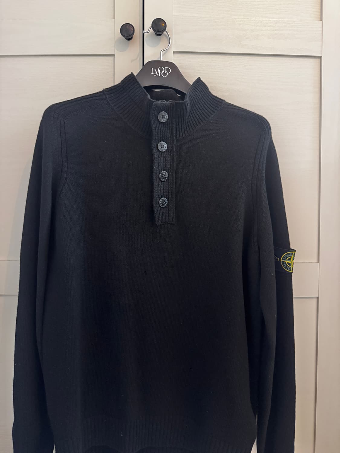 XL) 스톤아일랜드 하프집업 니트웨어 블랙 상품이미지3