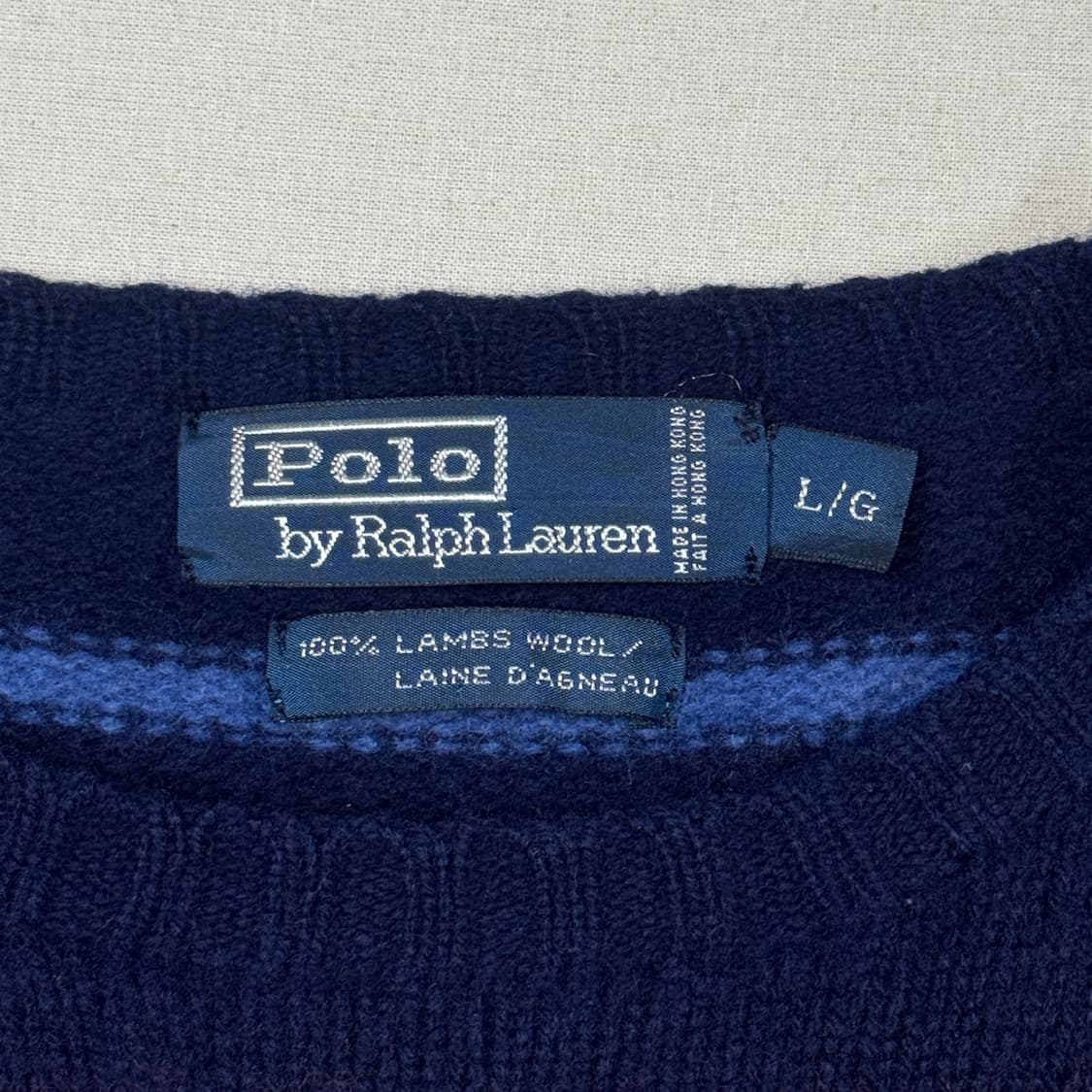 L) 폴로 랄프로렌 램스울 스트라이프 라운드넥 니트 상품이미지5