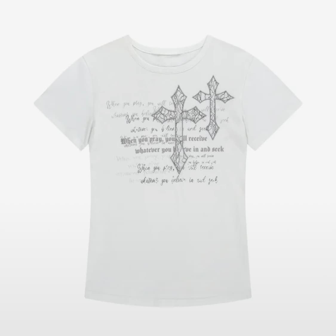Laced CROS2 Patch Half Top (White) 상품이미지1