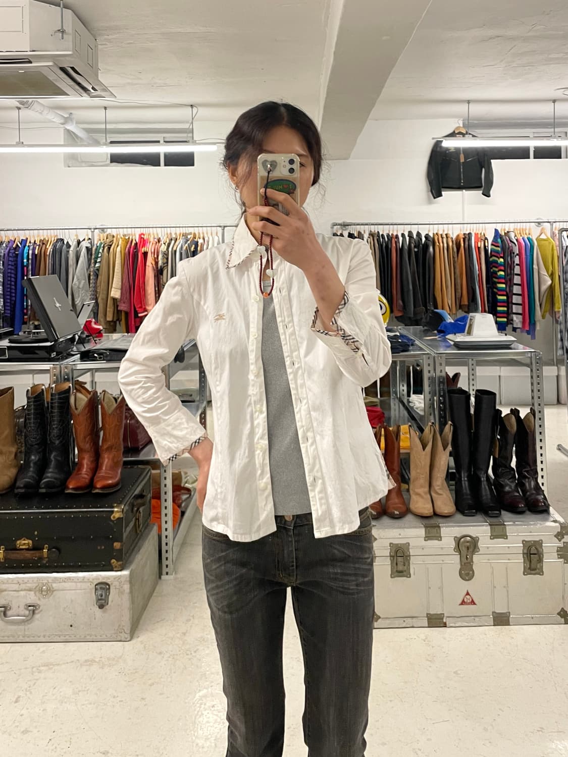 BURBERRY white shirt 버버리 블루라벨 화이트 셔츠 상품이미지2