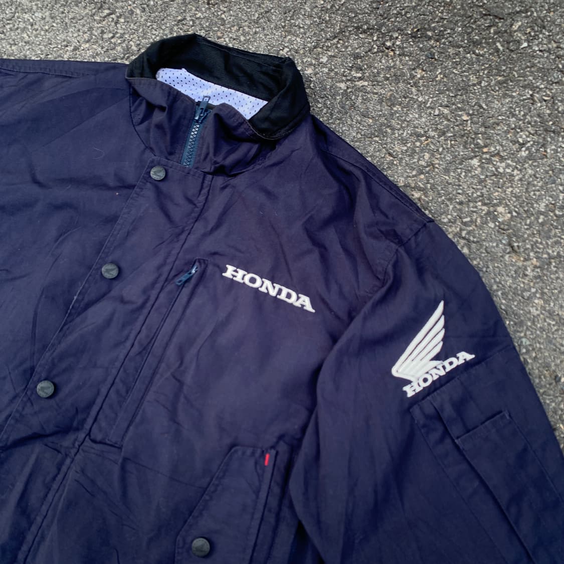 90s 혼다 자수 코튼 레이싱 자켓 올드스쿨 힙합 점퍼 M L 상품이미지4