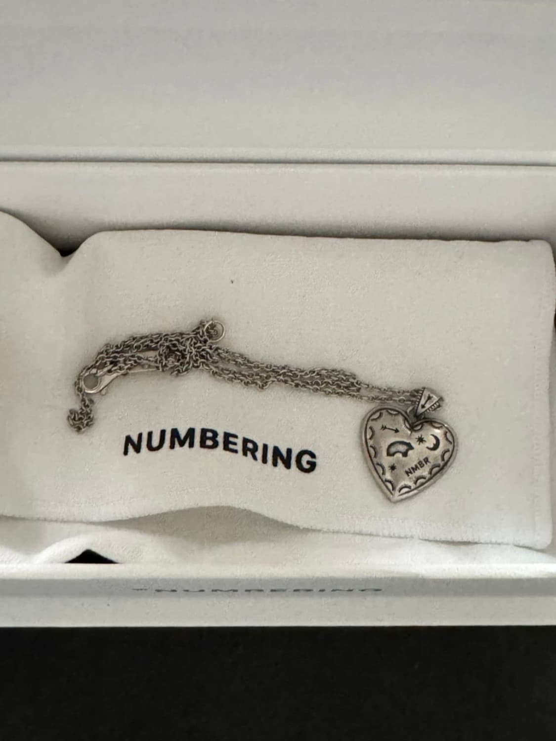 넘버링 하트 네크리스 새상품 상품이미지1