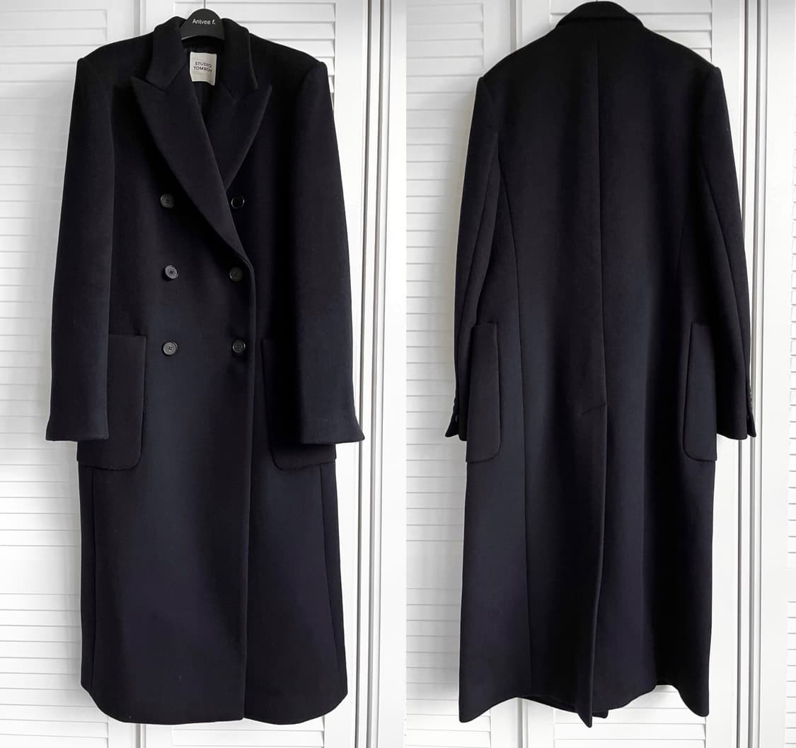 (한번착용) TOMBOY 톰보이 울 코트 55반 (다크네이비) 상품이미지2