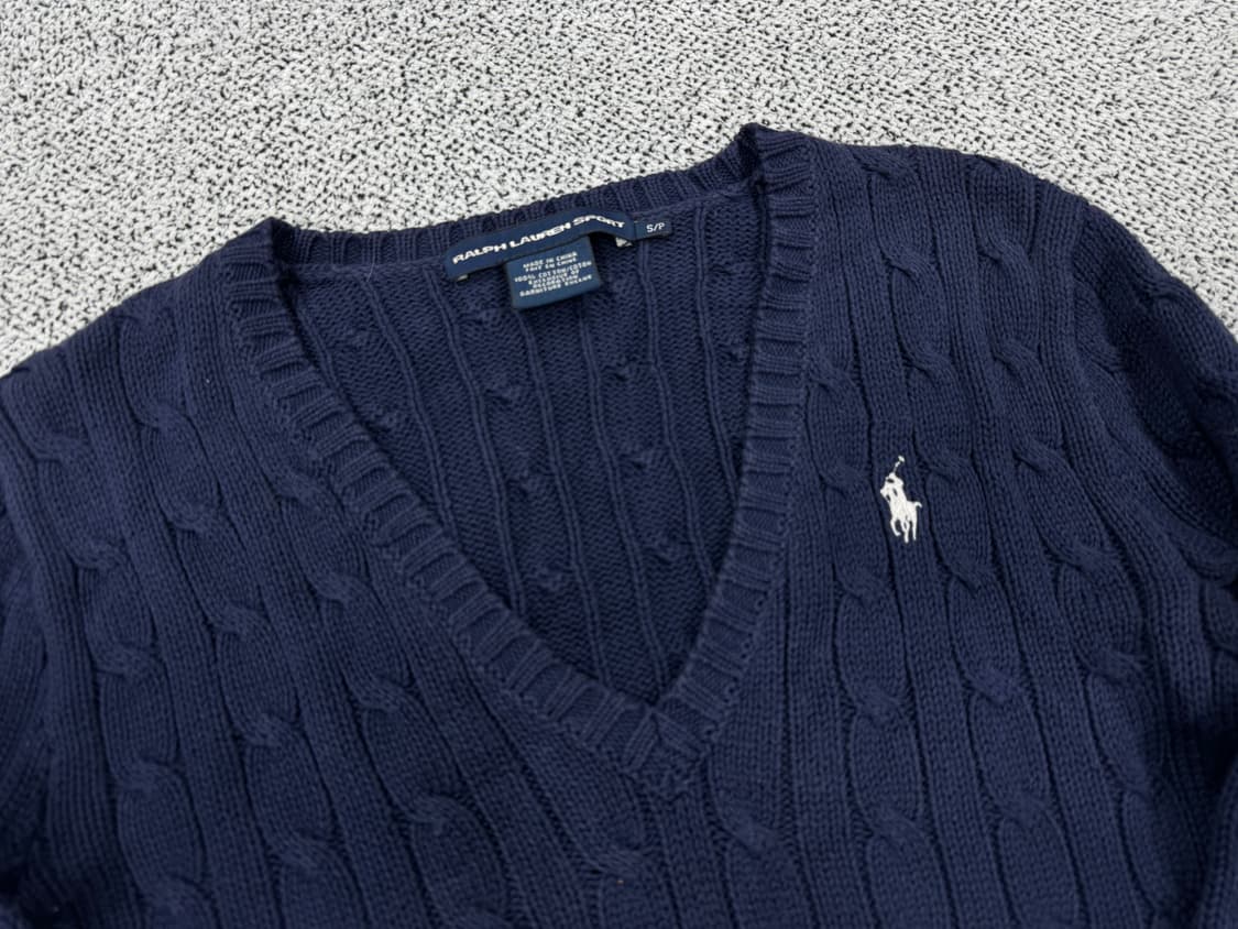 폴로 랄프로렌 브이넥 꽈배기니트 상품이미지2