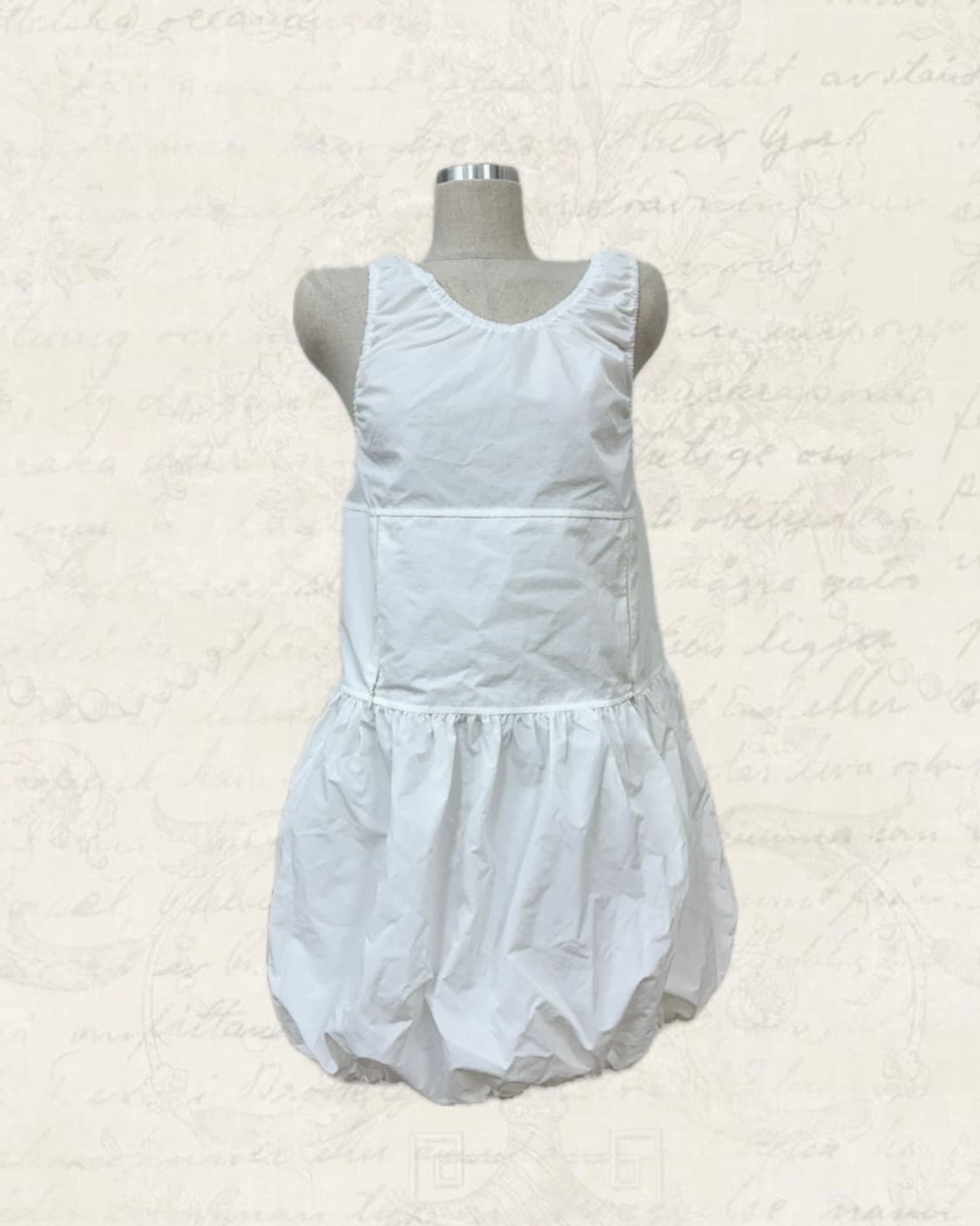 나일론 셔링 벌룬 미니 원피스 (그레이/블랙/화이트) 새상품 상품이미지9