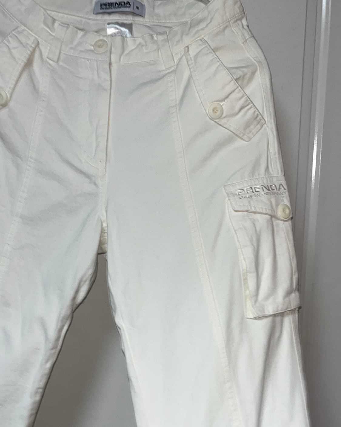 프렌다 화이트 와이드 팬츠 상품이미지3