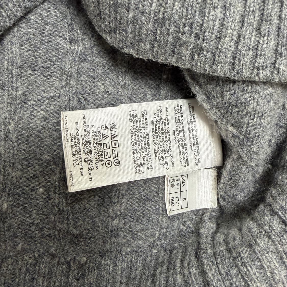 브룩스 브라더스 남성 램스울 케이블 니트 상품이미지4