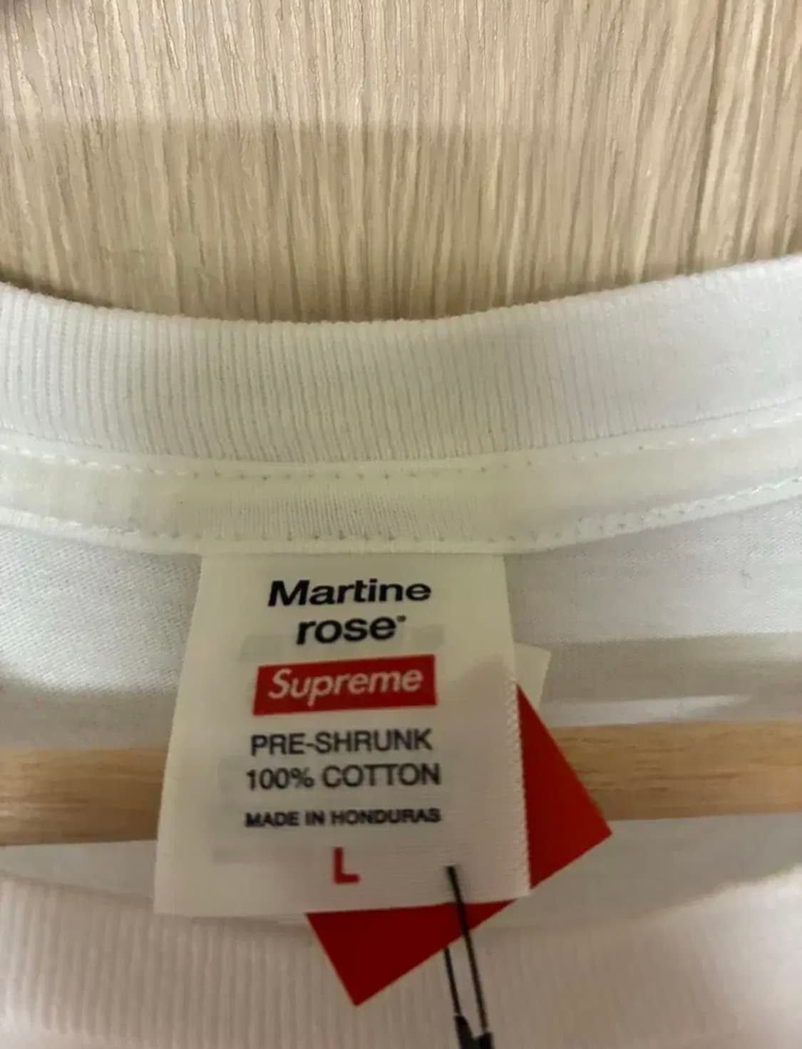 [L]슈프림x마틴로즈 리 스크래치 페리 티셔츠 화이트 상품이미지4