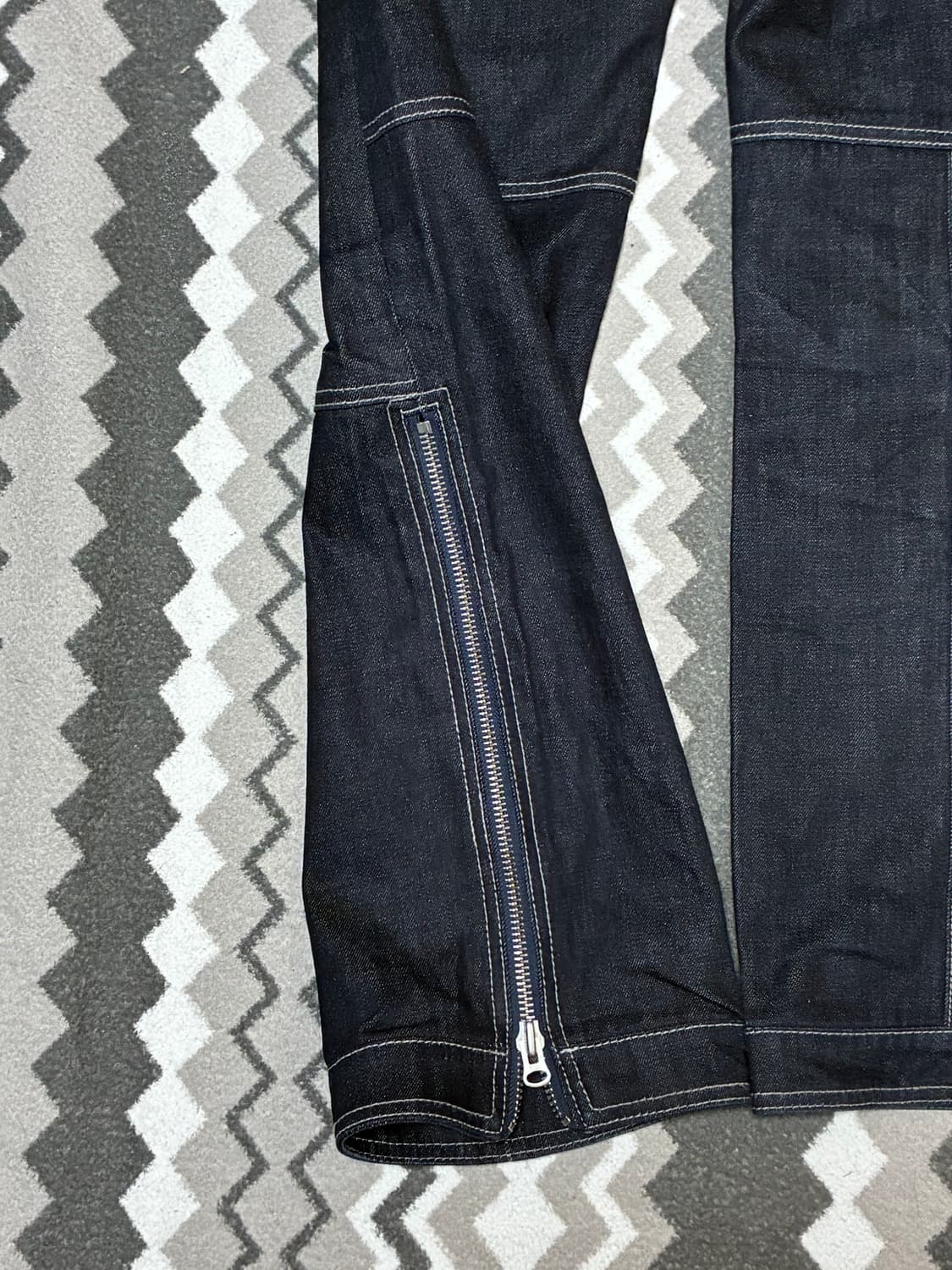 앤더슨벨 지퍼 와이드 레그 리지드 진 (인디고 28) 상품이미지3