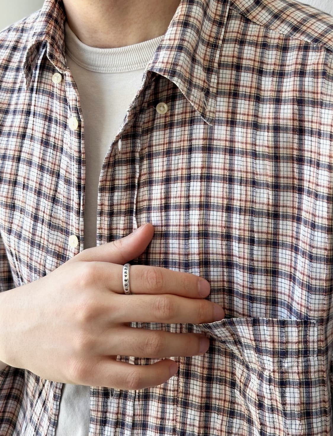 Natural cotton volume fabric H/S shirt 상품이미지6