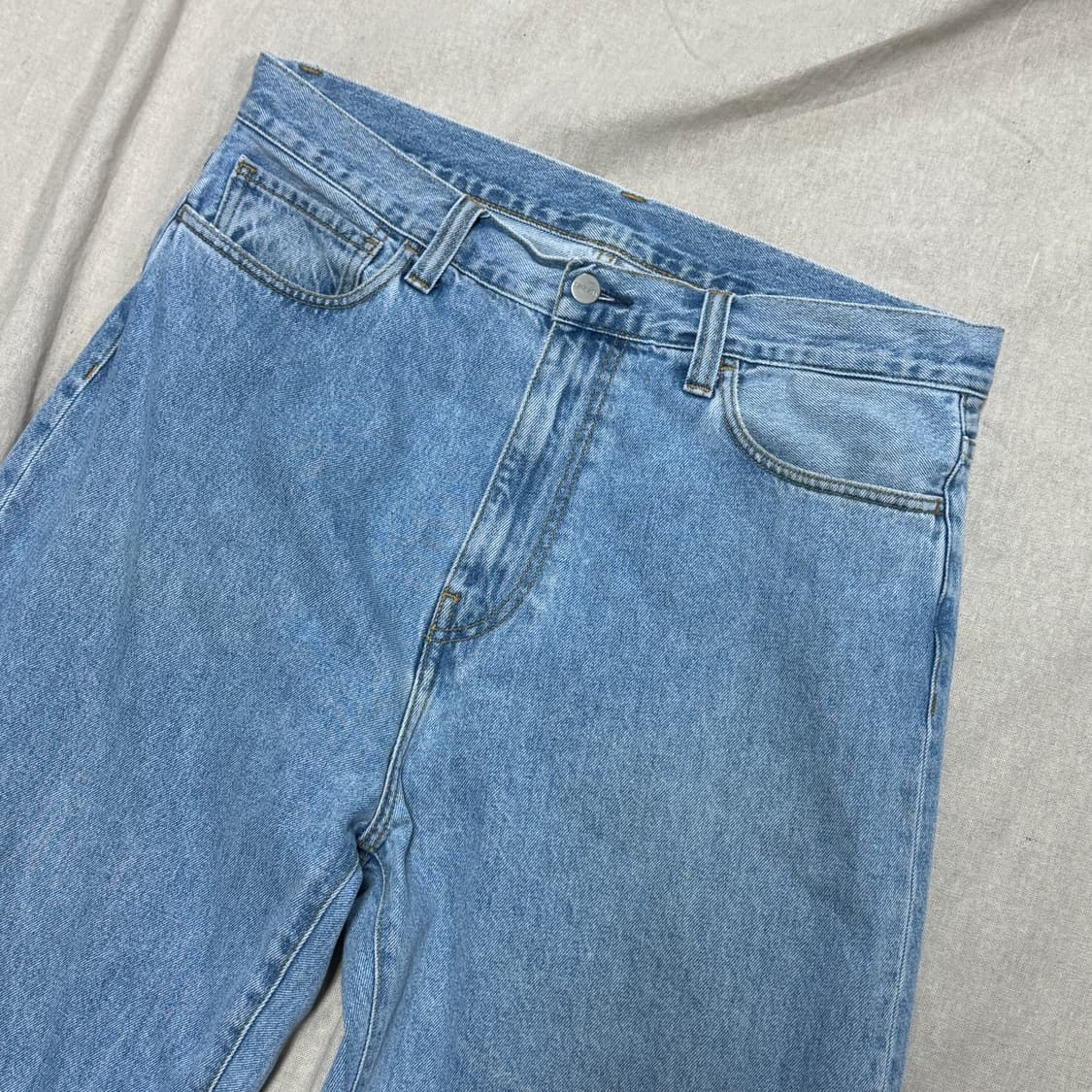 칼하트 포켓패치 중청 데님팬츠 32 상품이미지4