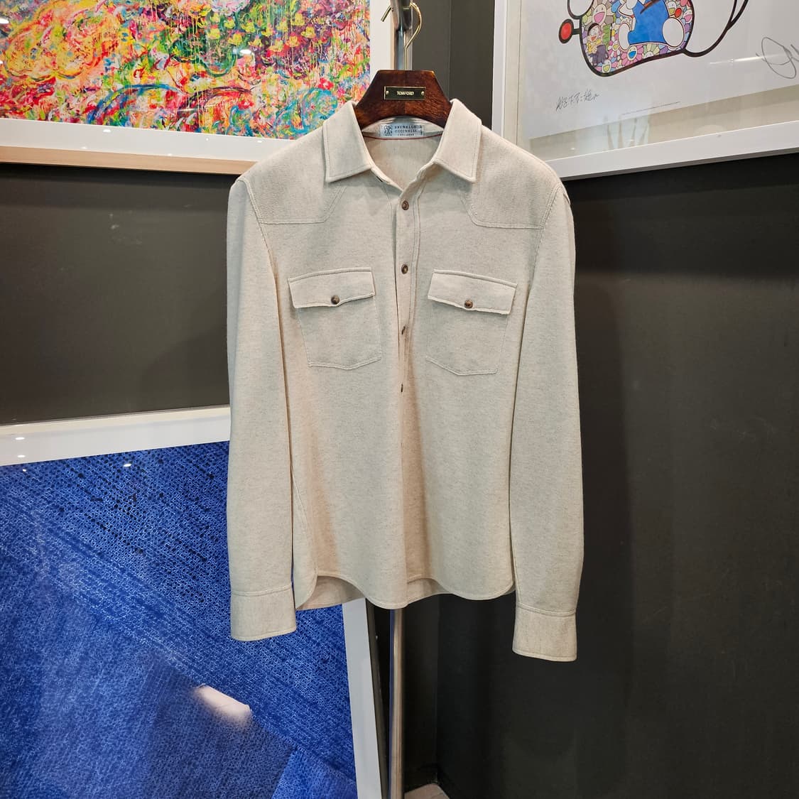 브루넬로 쿠치넬리 캐시미어 실크 신상 셔츠자켓 상품이미지2