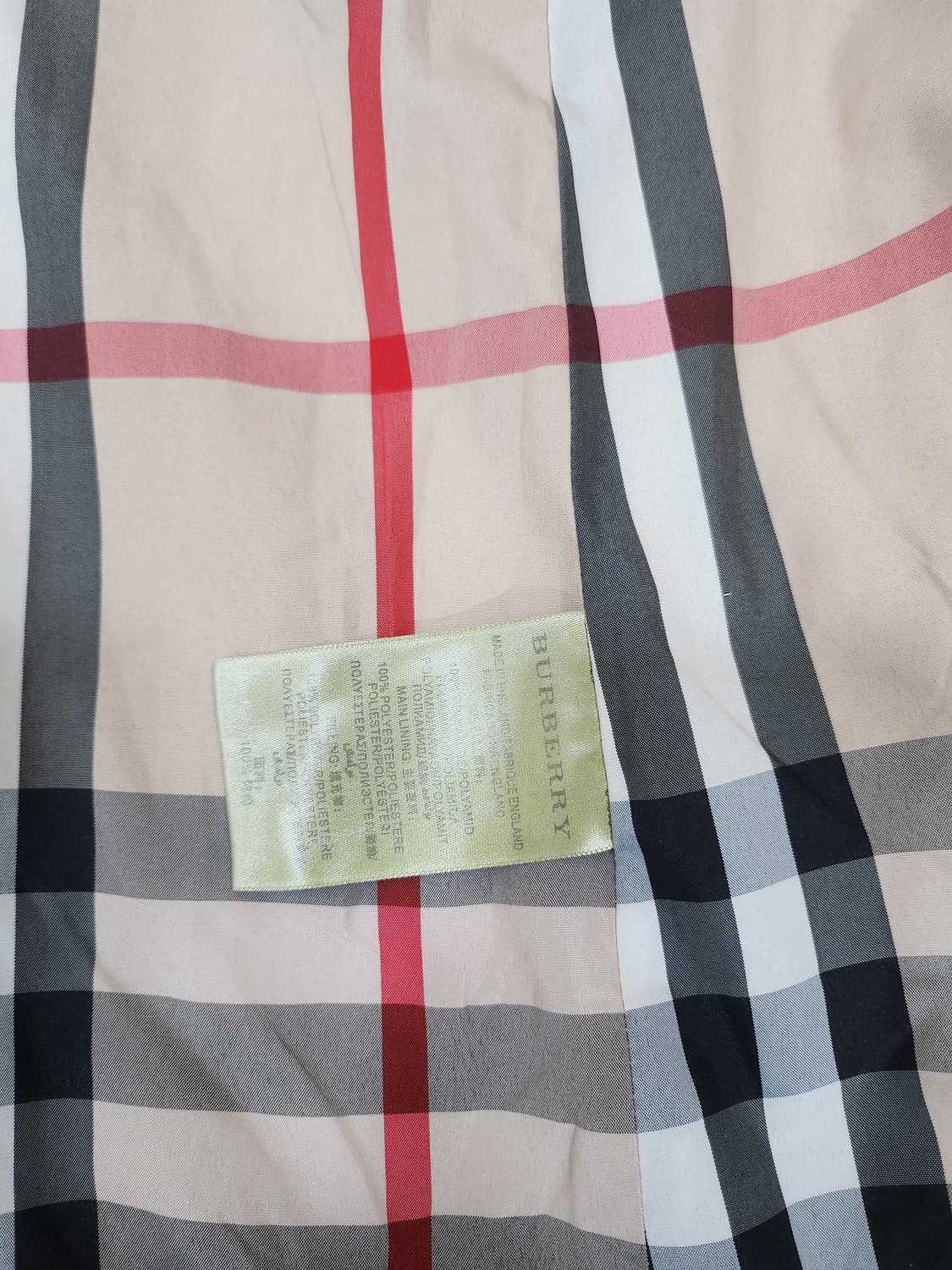 버버리 하이넥 퀄팅 롱코트 M 버버리체크 안감 상품이미지7