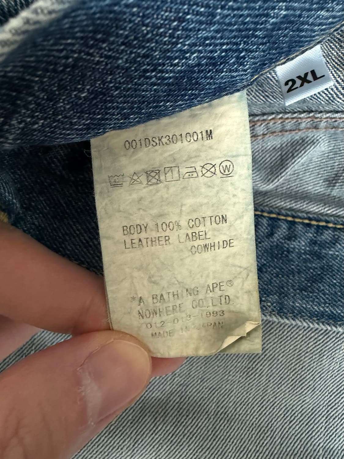 [2XL] 베이프 컬리지 데님 쇼츠 데님 상품이미지7