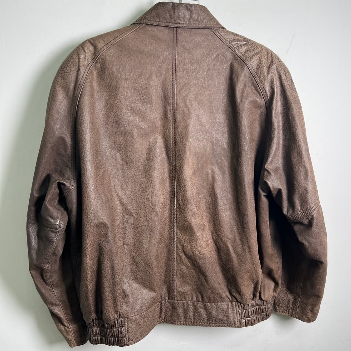 Tokyo Leather 브라운 가죽 봄버 자켓 M 상품이미지6