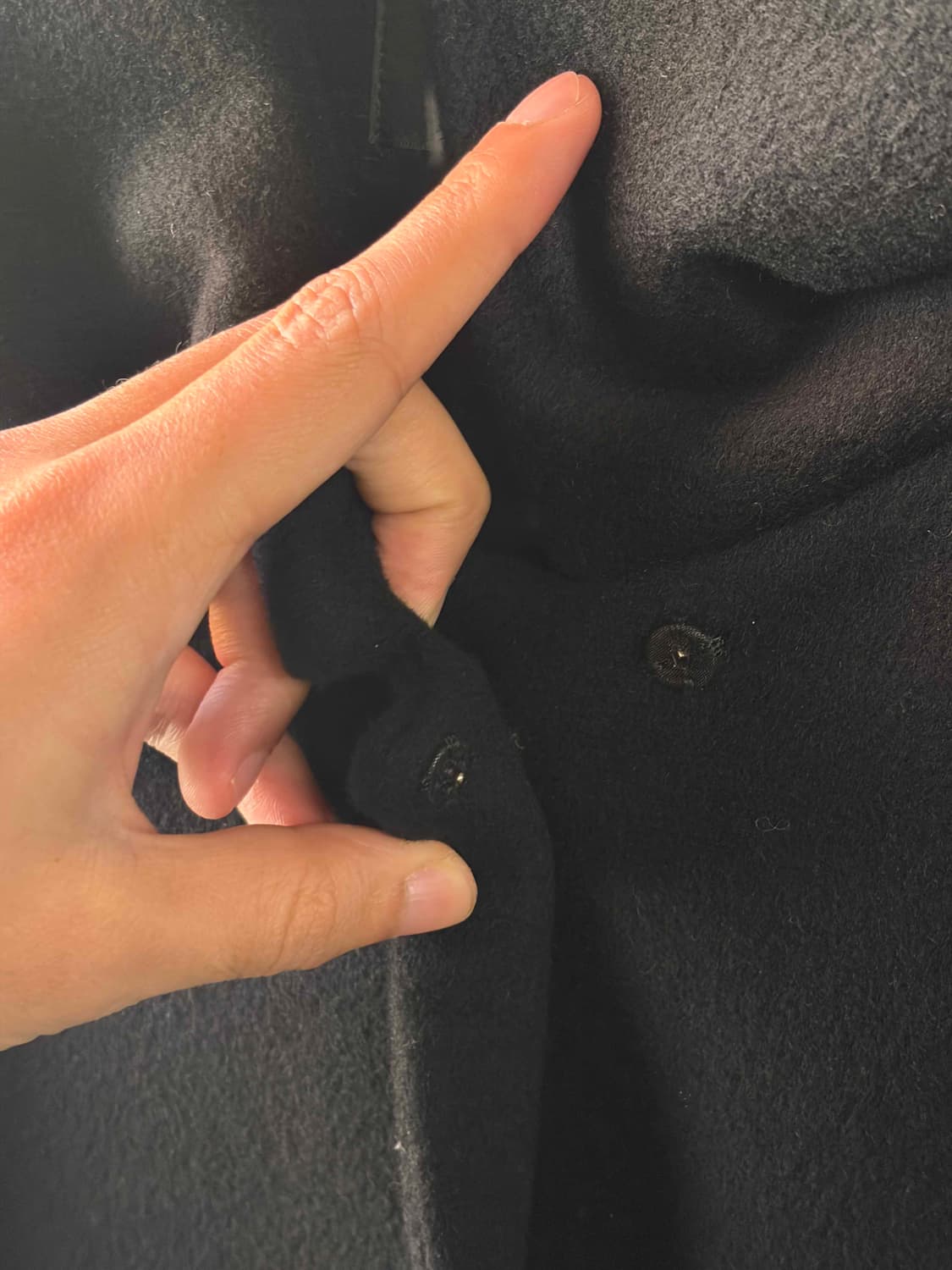 Roga 캐시미어 100 블랙 코트 상품이미지2