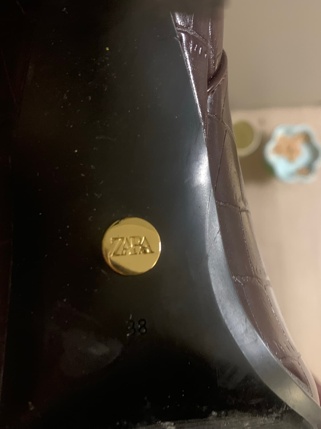 (새상품) 자라 버건디 레더 부츠 38 상품이미지6