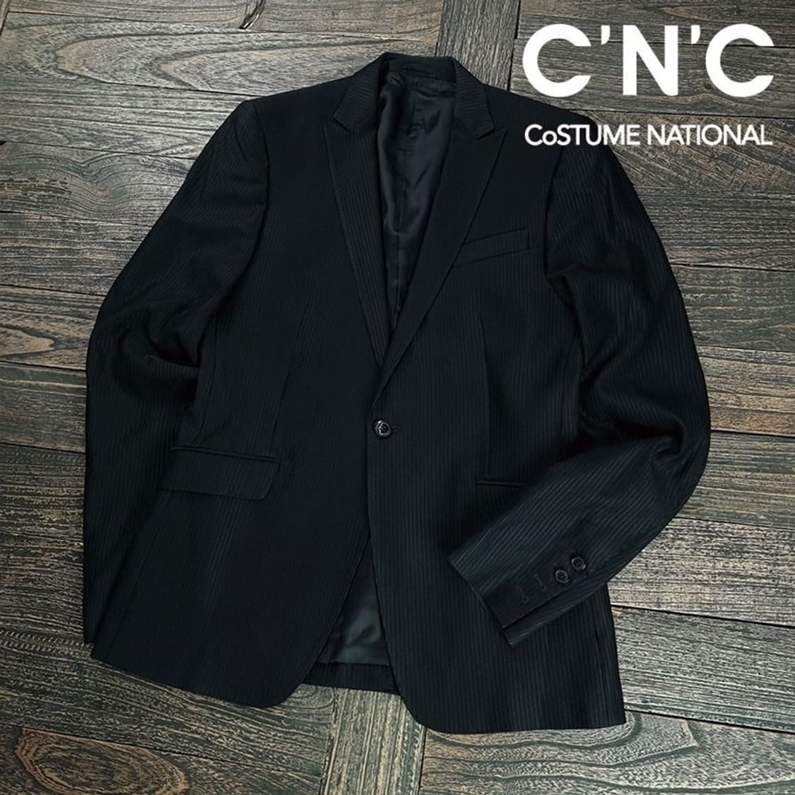 [코스튬네셔널] 원버튼 스트라이프 슬림핏 블레이저 자켓 P01565 상품이미지1