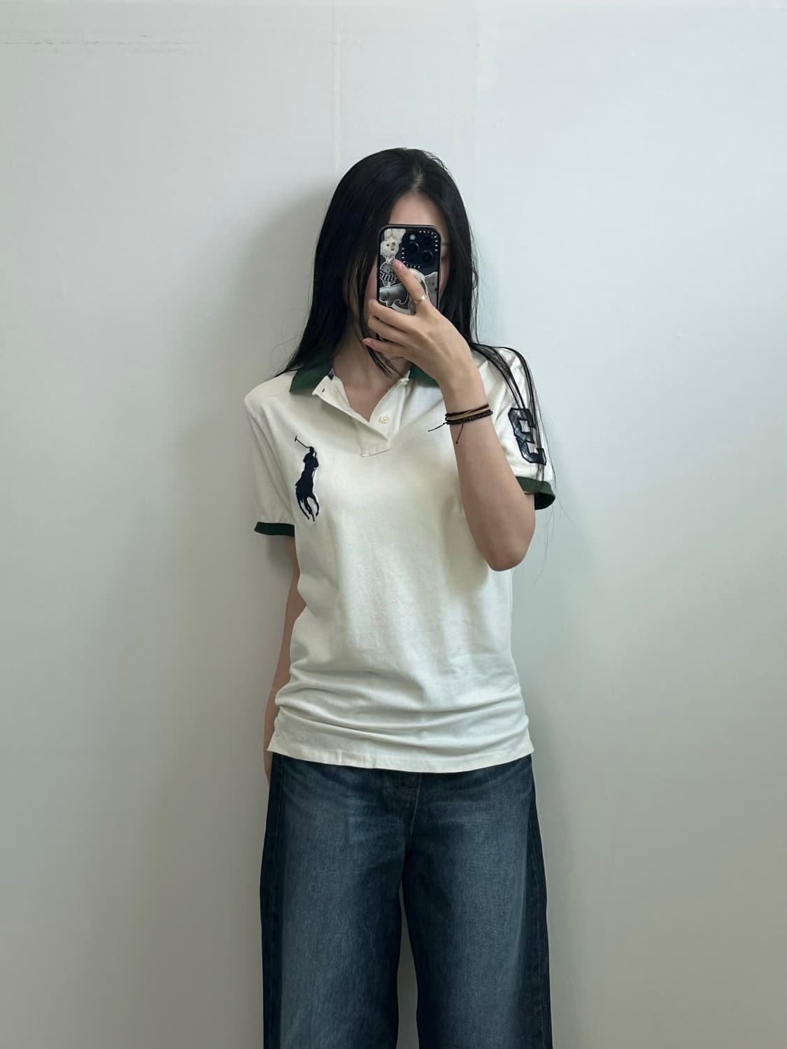 폴로 랄프로렌 빅포니 화이트 피케 링거 반팔 카라 티셔츠 상품이미지1