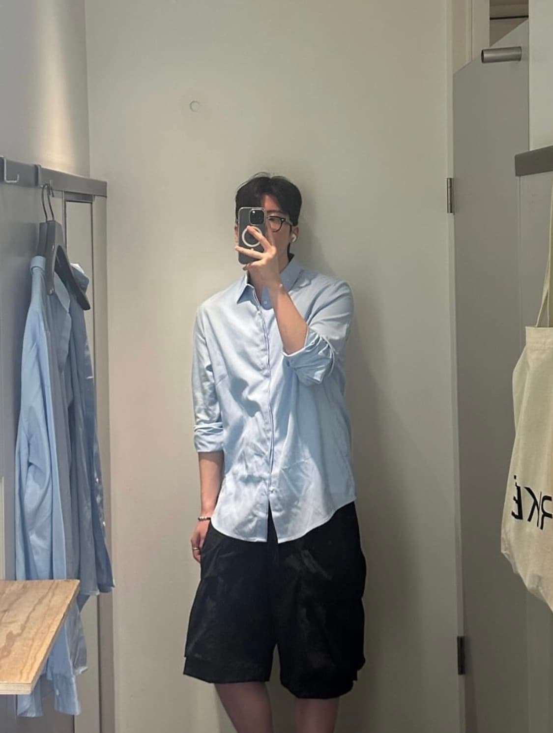 L) 코스 cos 릴랙스드 오버셔츠 스카이블루 상품이미지1