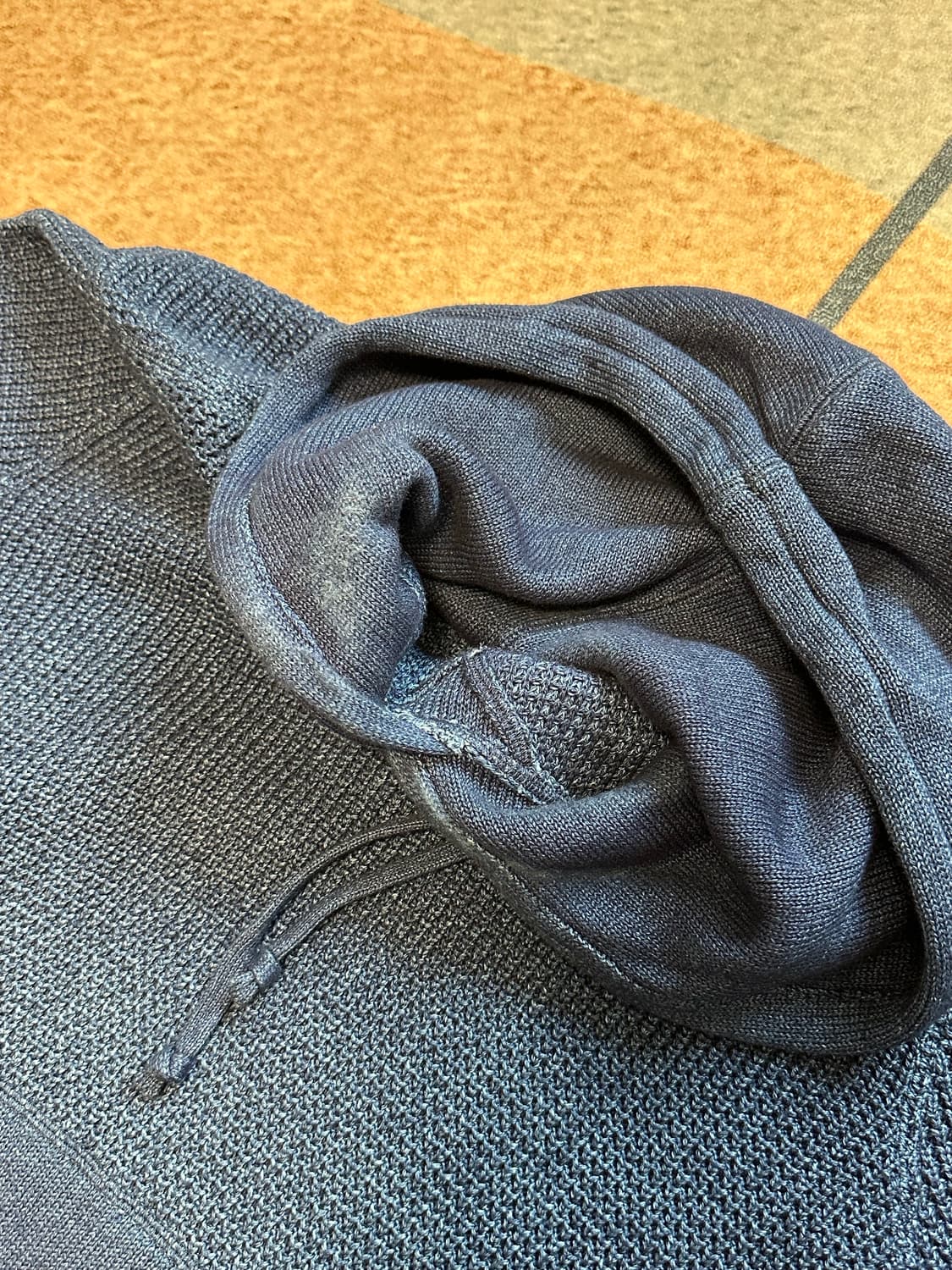 [XXL] RRL (더블알엘) 와플 니트 후드 인디고 상품이미지3