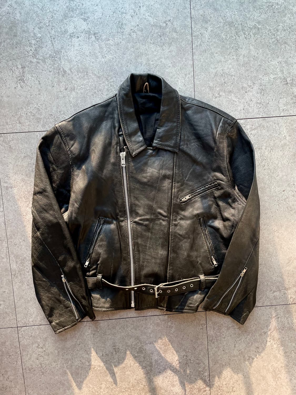빈티지 소가죽 라이더자켓 상품이미지2